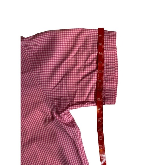 Brooks Brothers Men Pink Gingham short sleeve button up large - Picture 5 of 6